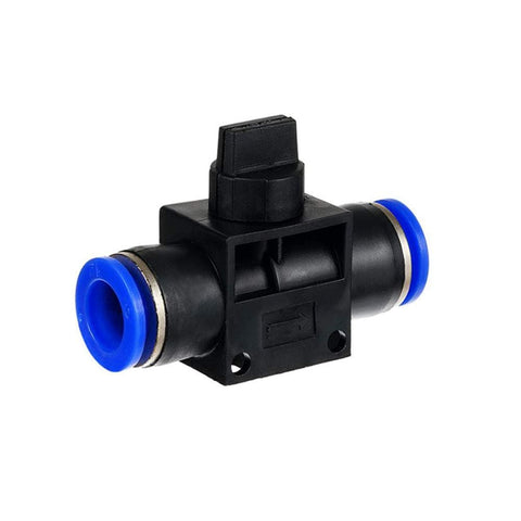 Pro Grade 6mm Push To Connect Pneumatic Fittings Kit hand valve from ultimate 10 pack for air tubing systems.