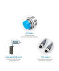 Inductive Proximity Switch And Motion Sensor for PLC control, PBT shell, nickel-copper alloy, PTFE cable, metal detection, waterproof.