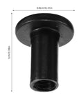 Black Furniture Connector Bolts And Barrel Nuts 40 Piece Kit For Rock Solid Bed Frame And Cupboard Assembly. Black barrel nut detail.