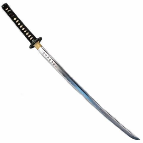 Unsharpened Carbon Steel Iaito Iaido Practice Katana Sword For Safe Training 41 Inch Overall Length Full Tang Blade Side View