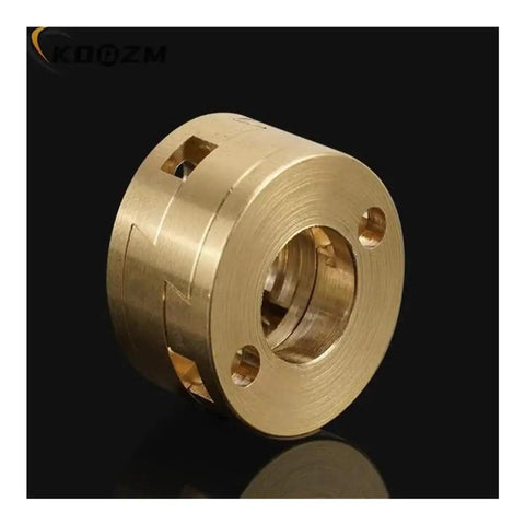 Upgrade Your 3D Printer Game With This Smooth Oldham Coupling For Z Axis Screw Drive Perfect For Ender3 And CR10 To Curb Vibration And Boost Print Accuracy Effortlessly. Brass Oldham coupling for 3D printer Z axis screw drive