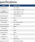 Specifications for 360 Degree Omnidirectional LiDAR Scanner With 12M Range And 5000Hz Sampling Rate For ROS Raspberry Pi Arduino Bots DToF TOF Laser Distance Sensor Module Kit For SLAM Mapping And Navigation
