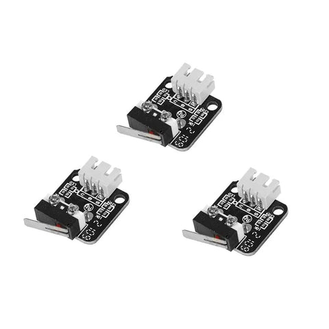 Limit Switch End Stop Kit For 3D Printers 3 Pack Easy Install Plug And Play Quiet High Precision Trigger Three small black components