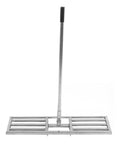 Stainless Steel Telescopic Go To Lawn Leveling Rake With Long Handle For Garden Sand And Soil Multi Function Leveling Tool Extendable 72 Inch