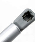 Close-up of a zinc plated gas strut end connector for 2 Pack Heavy Duty Gas Struts Rock Solid Soft Close Lift Supports.