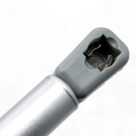 Close-up of a zinc plated gas strut end connector for 2 Pack Heavy Duty Gas Struts Rock Solid Soft Close Lift Supports.
