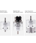 Heavy Duty Single Blade Rotating Cylinder With Smooth Pneumatic Rotary Actuator Adjustable Timing Range CrB2BW Series types and features