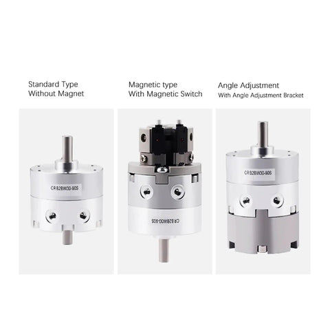 Heavy Duty Single Blade Rotating Cylinder With Smooth Pneumatic Rotary Actuator Adjustable Timing Range CrB2BW Series types and features