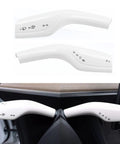 Tesla Model 3 And Model Y Steering Lever Cover Gear Shift Slick Decorative Cover White ABS Interior Accessory with Precise Fit