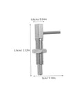Tough Stainless Steel L Shaped Lock Stop Pin Secure Cabinet Appliance Latch Pin With Easy Slide Handle dimensions 5.9cm