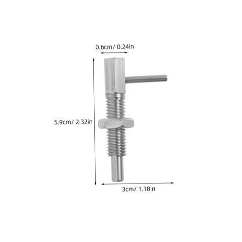 Tough Stainless Steel L Shaped Lock Stop Pin Secure Cabinet Appliance Latch Pin With Easy Slide Handle dimensions 5.9cm