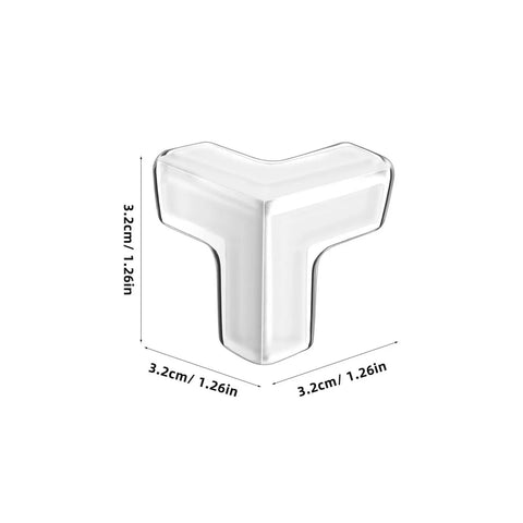 Four Pack PVC Corner Guards for Furniture and Tables, No Tools Needed, Easy Install Edge Protectors, transparent 3.2cm dimensions