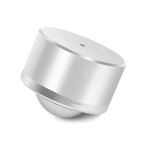 Heavy Duty Roller Ball Transfer Bearings Casters With 15.88 Mm Universal Rotation Rollers Supporting 528 Lbs Load Capacity In A Six Pack Setup silver roller ball caster close-up view.