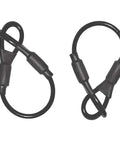 Two Six Pack 3mm Braided Stainless Steel Safety Lanyard Cables With Rubber Coated And Loops, 5.9 Inch Wire Rope For Chain Locks
