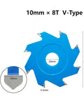 Heavy Duty Carbide Tipped Circular Saw Blade For Aluminum Composite Panels And Biscuit Joints With A Killer Sharp 6 8 Or 12 Tooth Edge For Smooth V Groove And U Channel Cuts At 95 Mm And 20mm Bore, 10mm V-Type 8 Tooth design.