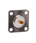 2-Pack UHF Female SO239 4-Hole Panel Mount No-Nonsense Coax Connector Adapter For PL259 Male Plug Solder Cup Nickel Plated 50 Ohm RF Coaxial Connector