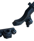 90 Degree Boat Track System Rod Holder For Versatrack Lund Sport Track Ranger Lowe Gunnel Mount No Fuss Install And Move 360 Degree Rotating Base UV Stabilized Fiberglass Reinforced Polymer Quick Adjustment For Fishing Rods, black track mount