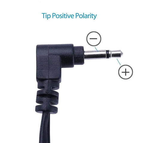 Close-up of Power Adapter For Mr Heater Big Buddy Heater MH18B And Tough Buddy with positive polarity tip