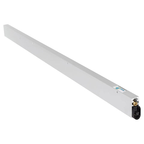 Automatic Door Bottom Seal, Heavy Duty Double Neoprene Seal With Acoustic Door Sweep, Surface Mounted 36 Inch Clear Anodized Aluminum Frame