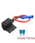 Add A Circuit Fuse Tap Piggy Back Blade Holder Plug Socket 12V 24V Car Pack Of 5 For Dash Cam Alarm GPS And Phone Charger