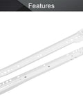 14 Inch Cold Rolled Steel Drawer Slide Glide Kit With Two Section Ball Bearing Track, white side view, heavy duty