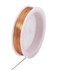 Spool of Raw Copper Jewelry Wire 22 Gauge 0.6mm 18m Per Roll Soft Round Beading Wire For DIY Jewelry Making and Projects