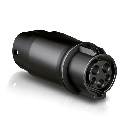 Sae J1772 To Type 2 EV Charger Adapter 32 Amp Heavy Duty Portable Electric Vehicle Charging Converter close-up view