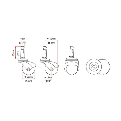 Roll Smooth On These 2 Inch Antique Brass PVC Ball Casters Featuring Slick Swivel Hooded Wheels And A Quick Gripneck Stem For Heavy Duty Furniture Moves And Easy Rearranging Anytime You Need