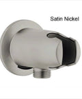 Satin Nickel Wall Mount Hand Shower Holder Movario Style With Starlight Finish Half Inch NPT Threads Built To Last Easy Install