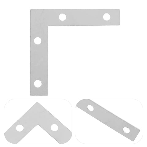 Heavy Duty L Shaped Corner Brackets For Wood And Metal Beef Up Furniture Shelves Drawers And Frames with detail angle view