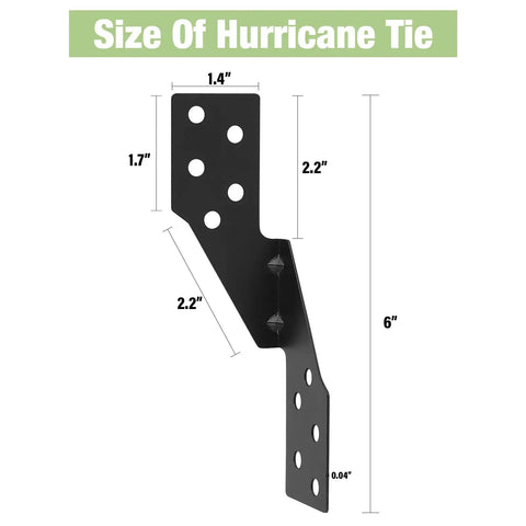 Tough As Nails Heavy Duty Hurricane Straps And Roof Ties 80 Piece Galvanized Steel Brackets With Black Powder Coating For Rock Solid And Rust Proof Framing Projects