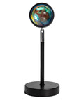 Sunset Lamp With Remote LED RGB Projection Night Light For Mood Lighting And Home Decor Multicolor Sunset Glow, standing on base