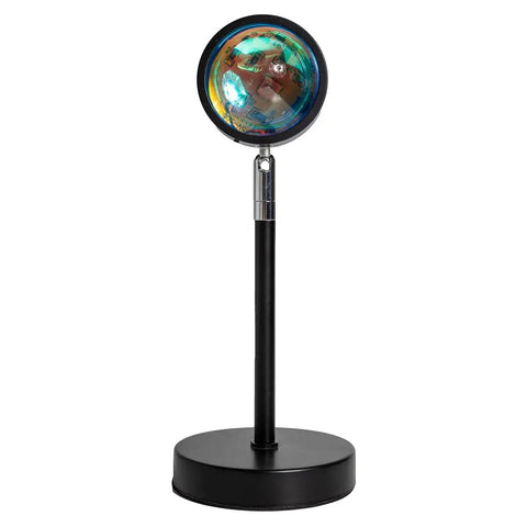 Sunset Lamp With Remote LED RGB Projection Night Light For Mood Lighting And Home Decor Multicolor Sunset Glow, standing on base