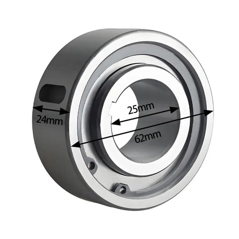 Top Shelf Overrunning Clutch One Way Bearing CK A2562 Wedge Type Idler with dimensions 25mm ID, 62mm OD, 24mm width.