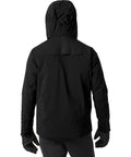 Back view of All Conditions Alpine Ski Jacket With Tech-Pro Waterproof Breathable System in black showing hood and seams