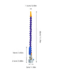 Kickstart Your Shop With This Hella Durable Coolant Hose Featuring A Slick Adjustable Air Nozzle And Rock Solid Magnetic Connector For Precision Machine Tool Cooling Tasks That Hit The Sweet Spot Every Time; Purple flexible coolant hose with orange nozzle.