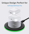 Fast Qi Wireless Charger Pad With 10W Max And 7.5W Modes For iPhone 17 Pro Max Air 16 15 14 13 12 11 And Samsung Galaxy S23 S24 S25 Plus AirPods Pro 3 Charger Pad No AC Adapter charging AirPods Pro