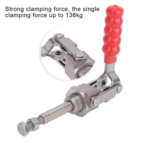 Heavy Duty Stainless Steel Toggle Clamp With Push Pull Handle With 136 Kg Gripping Force and 180 Degree Rotation