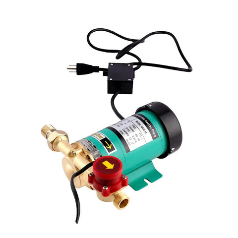 Home Shower Water Pressure Booster Pump 115V 60Hz Three Quarter Inch Outlet 90W Auto Boost Pump with Flow Switch, compact design