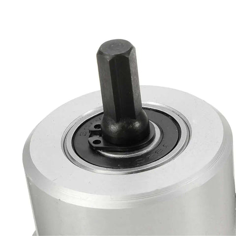 Close-up of Double Headed Sheet Metal Nibbler Cutter for Drills 360 Degree Adjustable attachment, showing heavy duty steel tool fitting