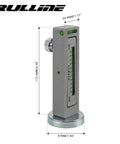 Universal Magnetic Camber Gauge For Dead Center Alignment and Sick Ride Stance Featuring Ballistic Magnet Grip on Cast Hubs. Gray aluminum, 113.4mm x 29.8mm.