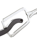 Heavy Duty 18 Inch Locking C Clamp With Swivel Pad Tip And Turn Screw Adjustment crafted from heat treated alloy steel, showing jaw detail.