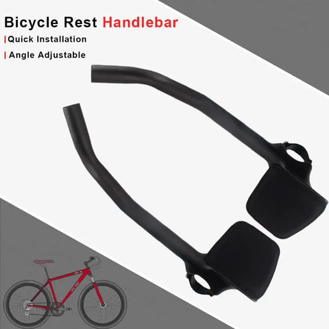 Clip On Aero Bars For Triathlon Bikes Carbon Fiber Handlebar Extender 360mm Ultra Light 350g 31.8mm Clamp TT Rest Bar