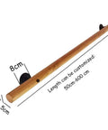 Rock Solid Wood Handrail With Heavy Duty Mount Brackets, 50cm-600cm adjustable safety grab bar for stairs.