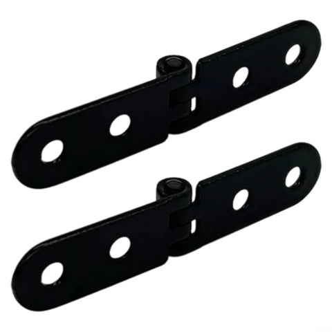 2 Pack Beefy Black Iron 180 Degree Folding Hinge For Tables And Cabinets Heavy Duty Foldable Hardware With Screws Smooth 180 Degree Action