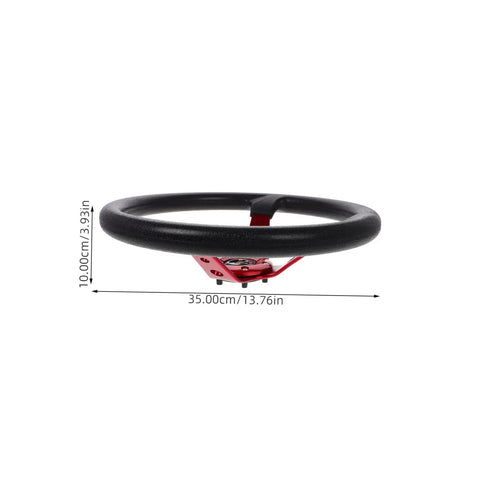 Side view of Dope 14 Inch PU Drifting Steering Wheel With Horn Button Universal Fit For Car Golf Cart And Racing Simulators