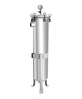 Beefy 304 Stainless Steel Bag Filter Housing, 2 Inch NPT Inlet Outlet, high pressure filtration system, mirror finish, gauge visible