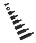 Nylon M2 M3 Male Female Spacer Standoff Kit For DIYers Circuit Boards Alkali Resistant PA66 Anti Interference High Precision 250 Piece Assortment For Home Hobbyists And Prototyping, black spacers
