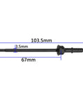 Unassembled Pack Of 2 Beefy Metal Rear Drive Shafts CVD Set For Losi 22S 2WD RC Drag Car Upgrade Part, shown with measurements