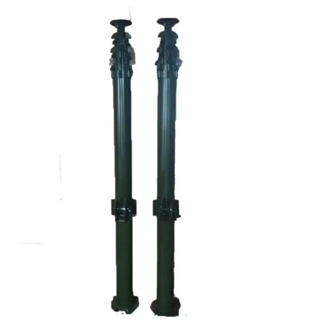 Heavy Duty Hand Crank Telescopic Mast Four Meter Aluminum Pole in green, ideal for broadcast lighting and communication gear.